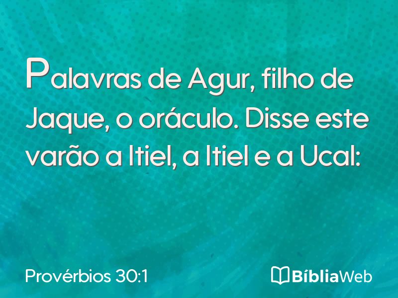 Provérbios 30:1 em imagem para compartilhar