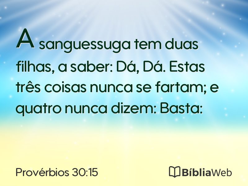 Provérbios 30:15 em imagem para compartilhar
