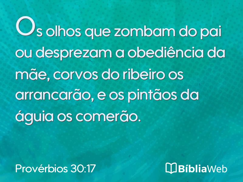 Provérbios 30:17 em imagem para compartilhar