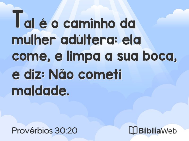 Provérbios 30:20 em imagem para compartilhar