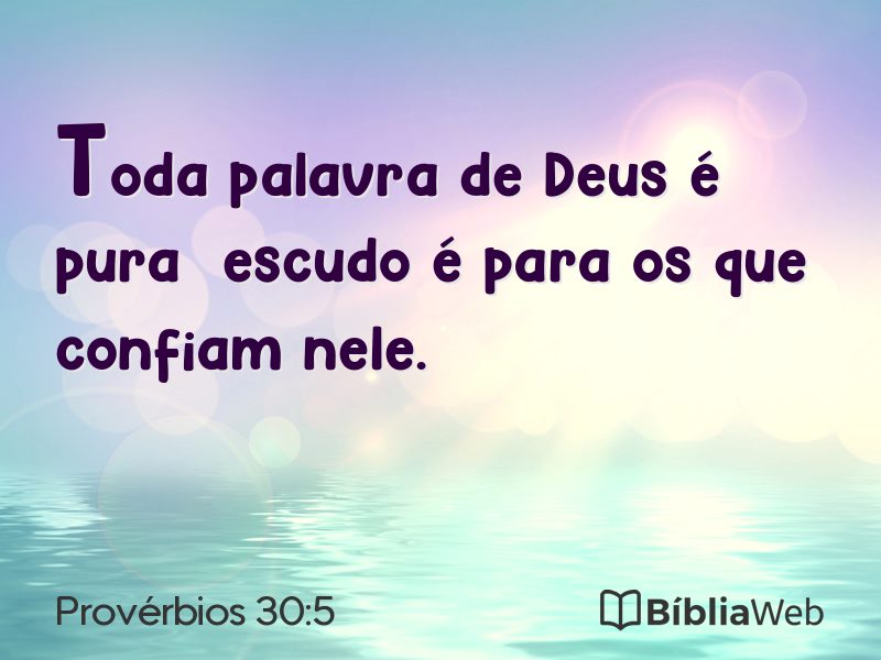 Provérbios 30:5 em imagem para compartilhar