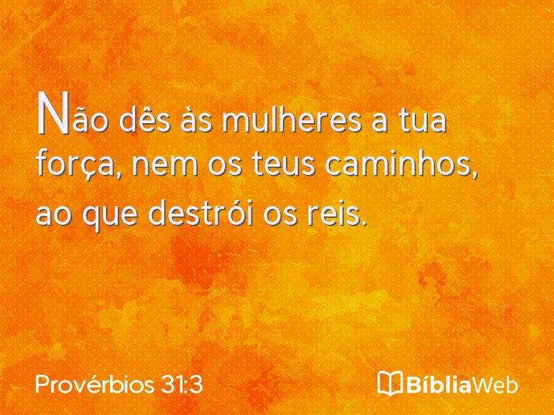 Provérbios 31:3 em imagem para compartilhar