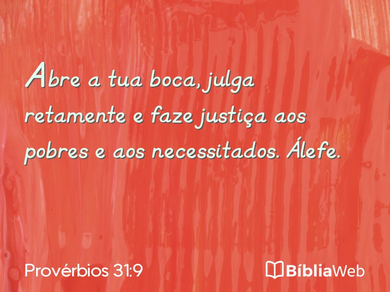 Provérbios 31:9 em imagem para compartilhar