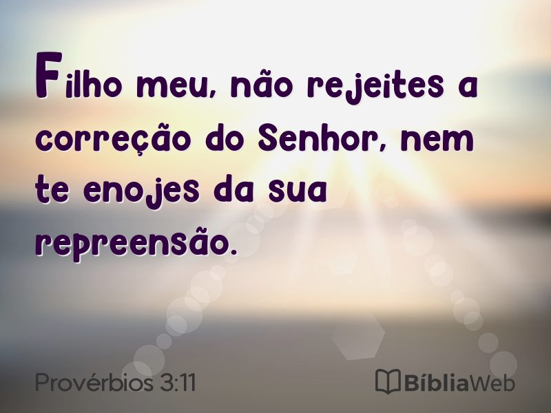Provérbios 3:11 em imagem para compartilhar