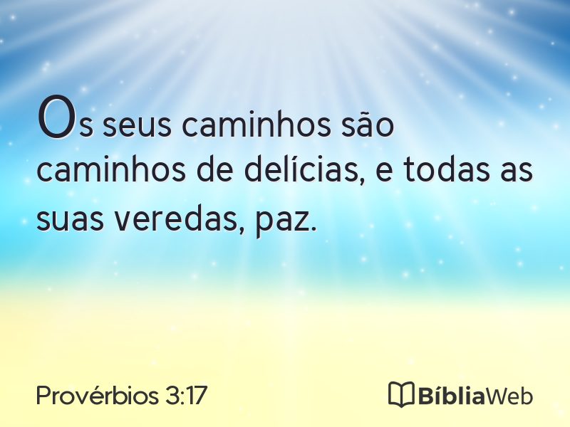 Provérbios 3:17 em imagem para compartilhar