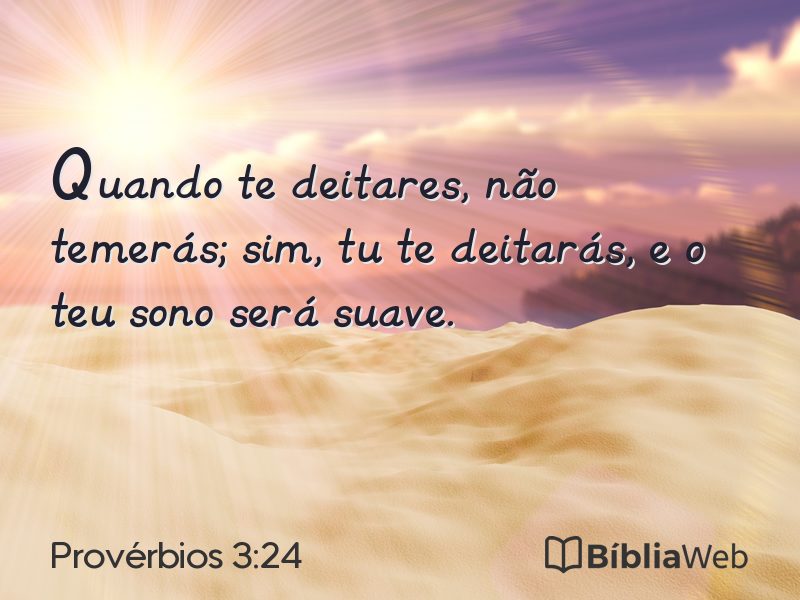 Provérbios 3:24 em imagem para compartilhar