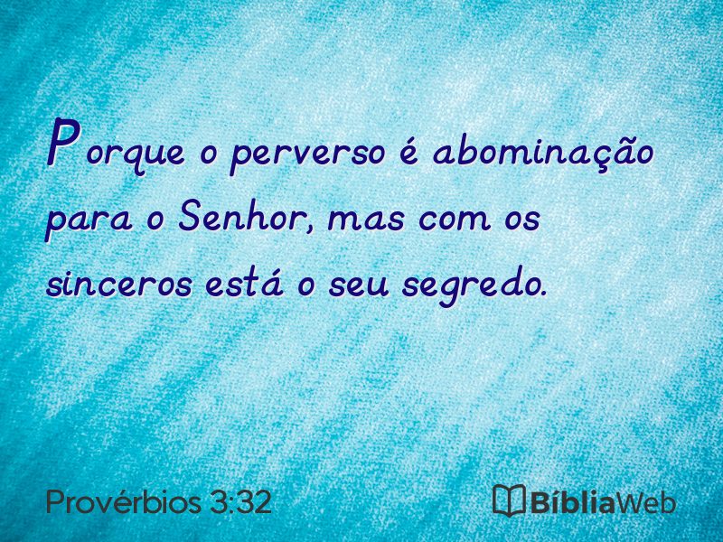 Provérbios 3:32 em imagem para compartilhar