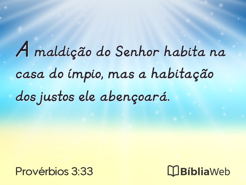 Provérbios 3:33 em imagem para compartilhar
