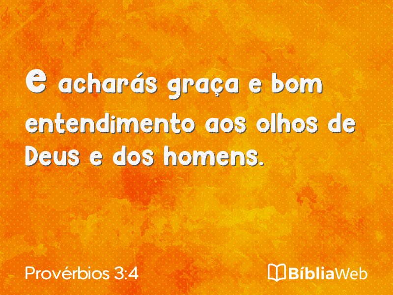 Provérbios 3:4 em imagem para compartilhar