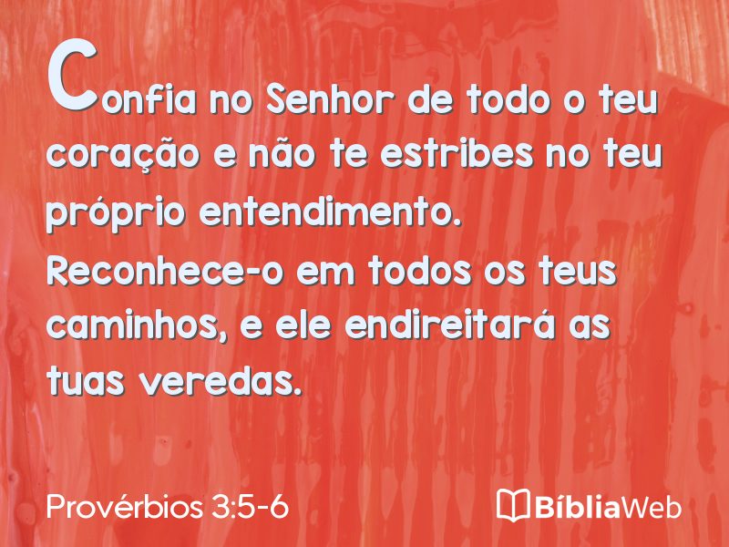 Provérbios 3:5-6 em imagem para compartilhar