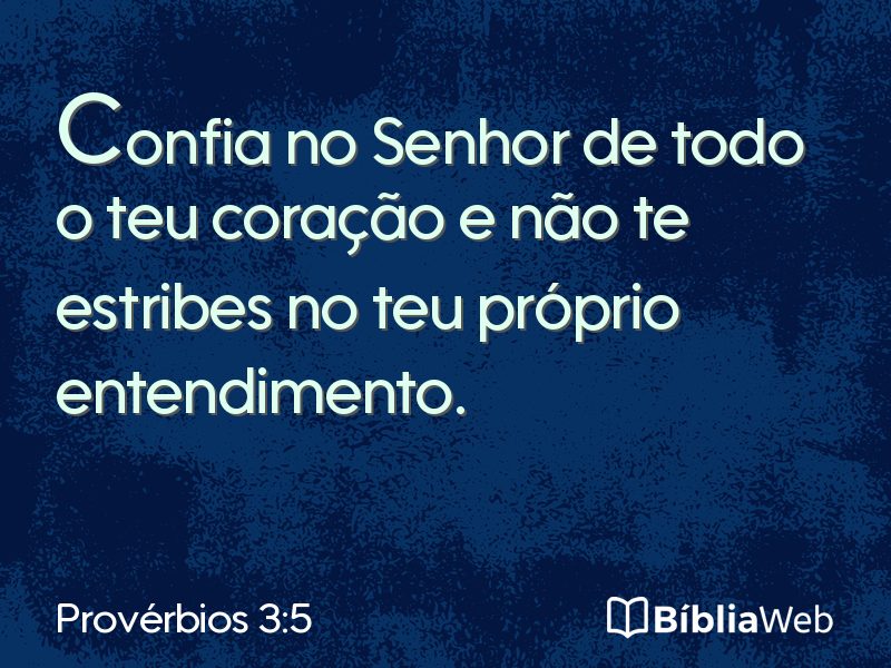 Provérbios 3:5 em imagem para compartilhar