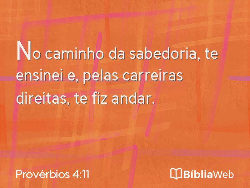 Provérbios 4:11 em imagem para compartilhar