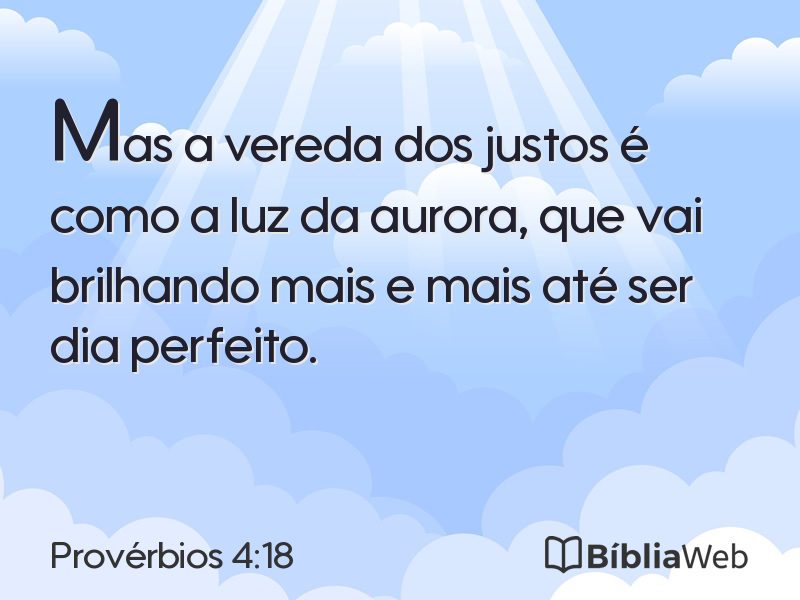 Provérbios 4:18 em imagem para compartilhar