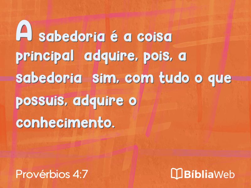 Provérbios 4:7 em imagem para compartilhar