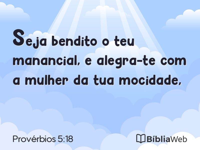 Provérbios 5:18 em imagem para compartilhar