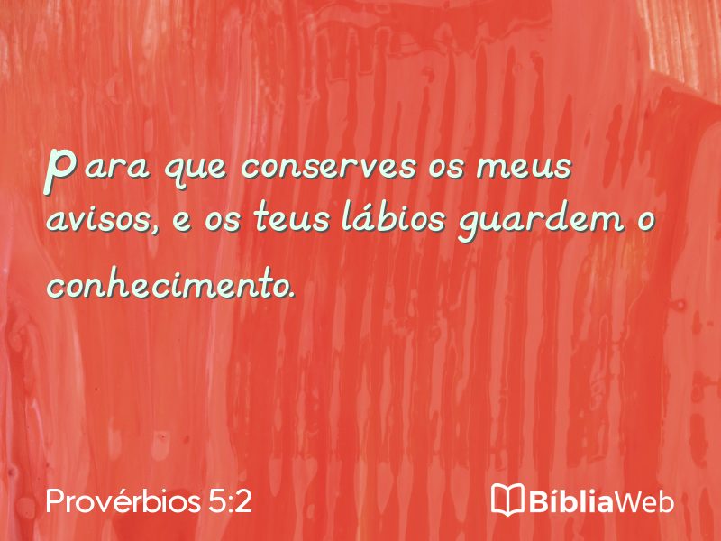 Provérbios 5:2 em imagem para compartilhar