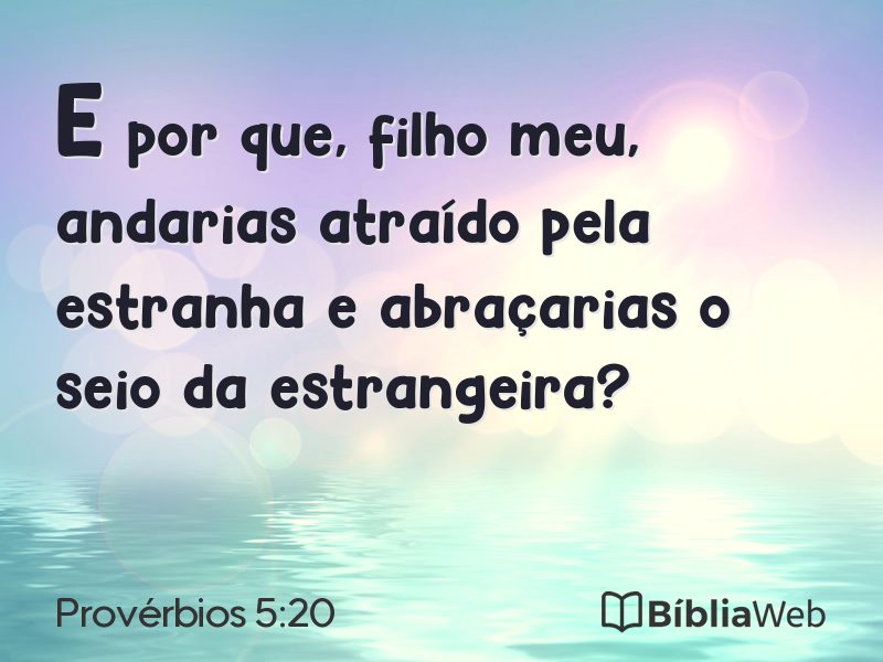 Provérbios 5:20 em imagem para compartilhar