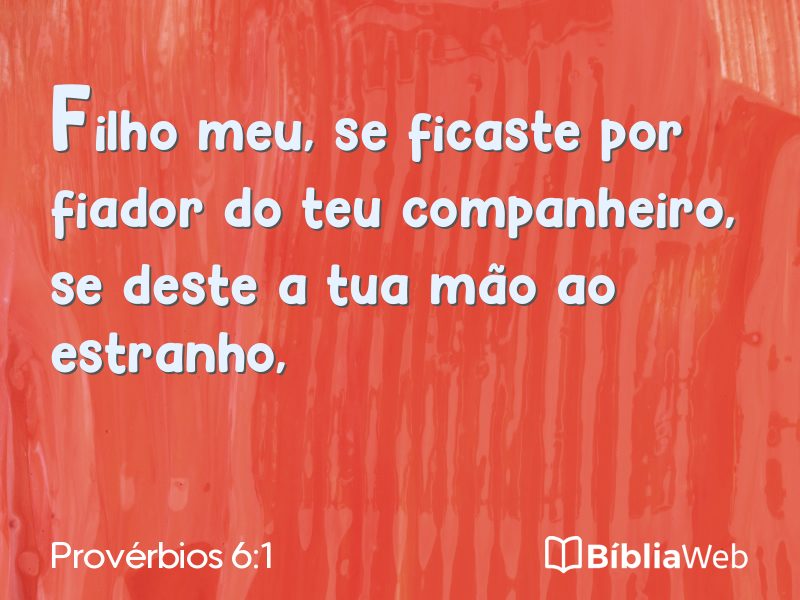 Provérbios 6:1 em imagem para compartilhar