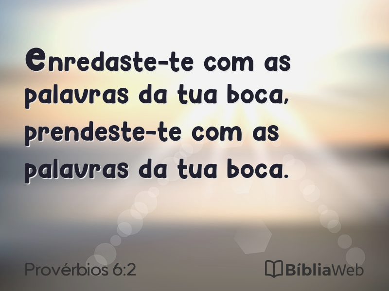 Provérbios 6:2 em imagem para compartilhar