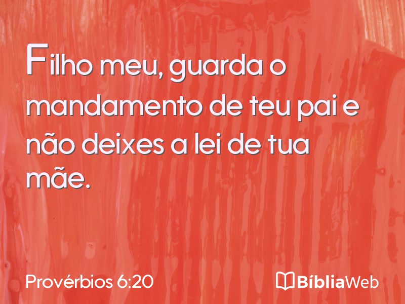 Provérbios 6:20 em imagem para compartilhar