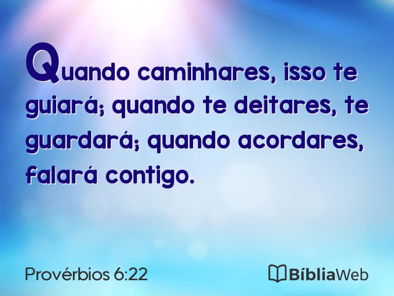 Provérbios 6:22 em imagem para compartilhar