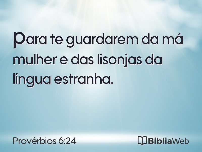 Provérbios 6:24 em imagem para compartilhar