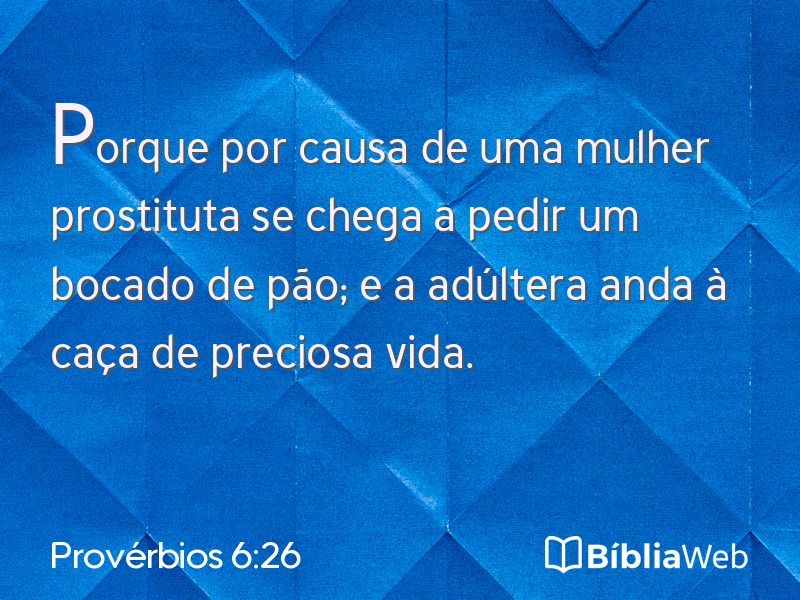 Provérbios 6:26 em imagem para compartilhar