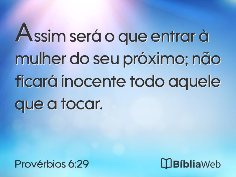 Provérbios 6:29 em imagem para compartilhar