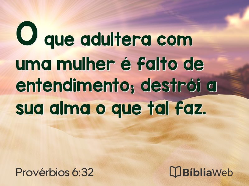 Provérbios 6:32 em imagem para compartilhar