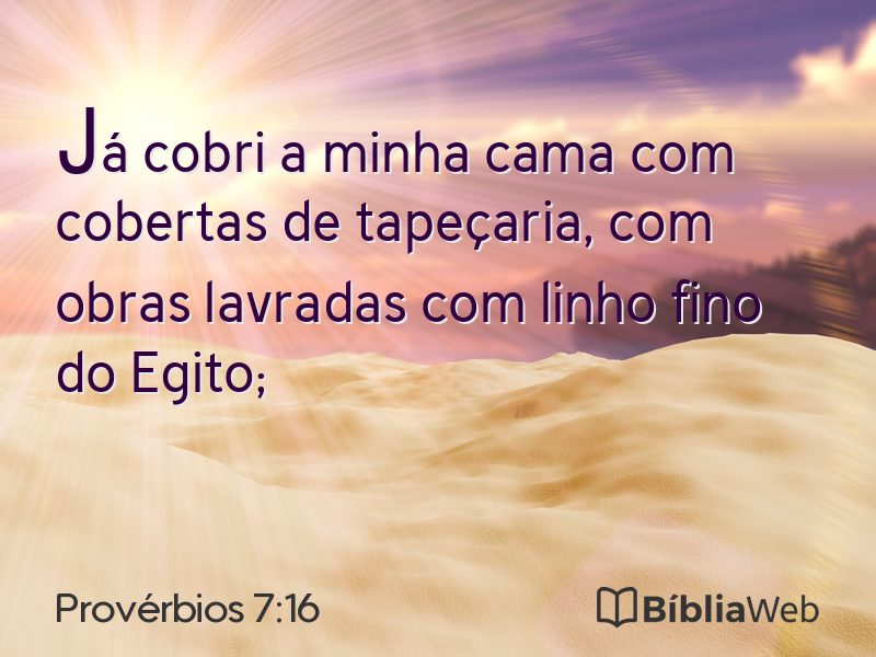 Provérbios 7:16 em imagem para compartilhar