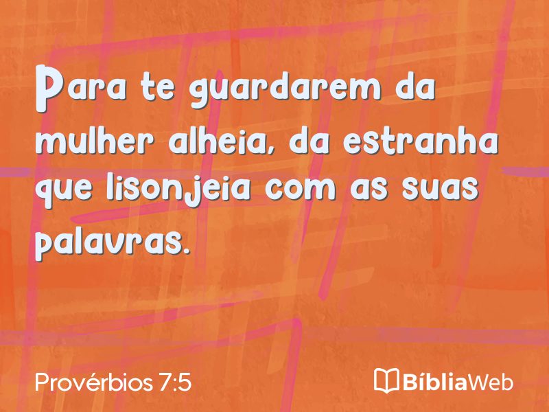 Provérbios 7:5 em imagem para compartilhar