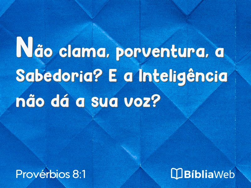 Provérbios 8:1 em imagem para compartilhar