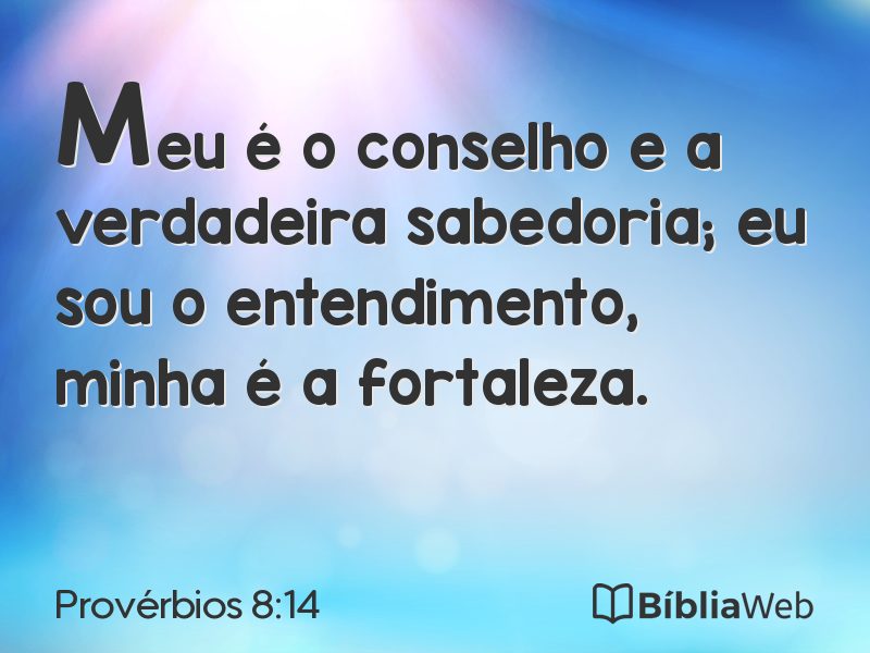 Provérbios 8:14 em imagem para compartilhar
