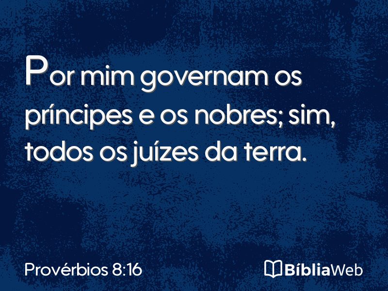 Provérbios 8:16 em imagem para compartilhar