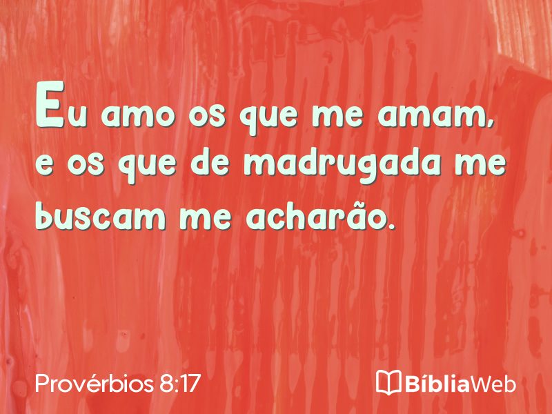 Provérbios 8:17 em imagem para compartilhar