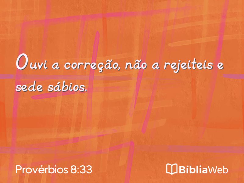 Provérbios 8:33 em imagem para compartilhar