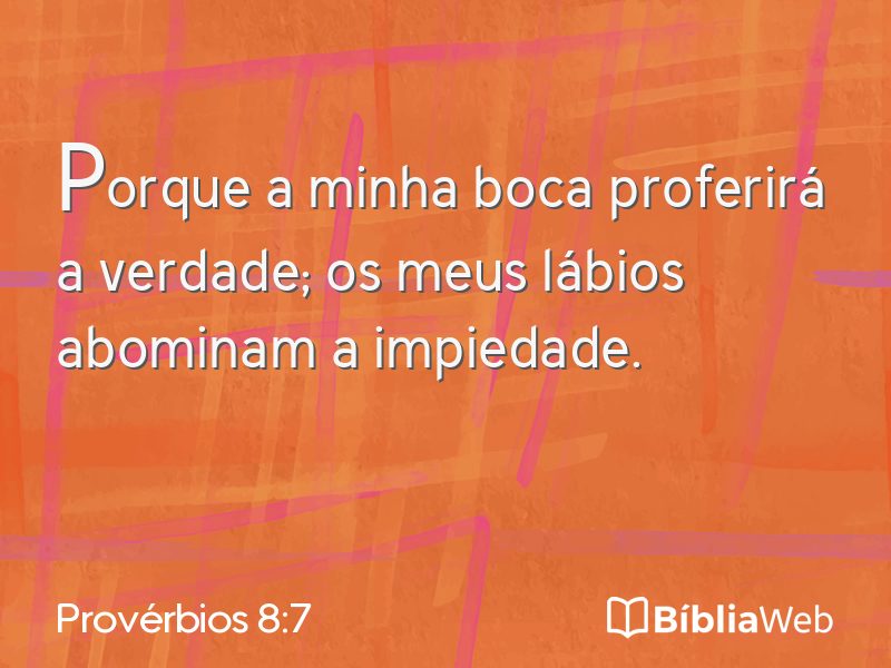 Provérbios 8:7 em imagem para compartilhar