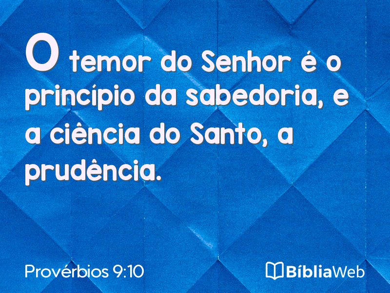 Provérbios 9:10 em imagem para compartilhar