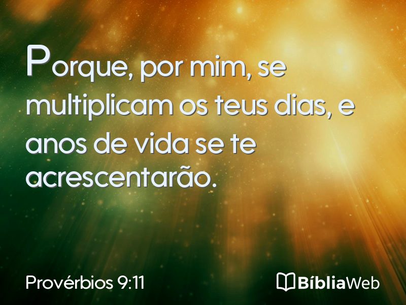 Provérbios 9:11 em imagem para compartilhar