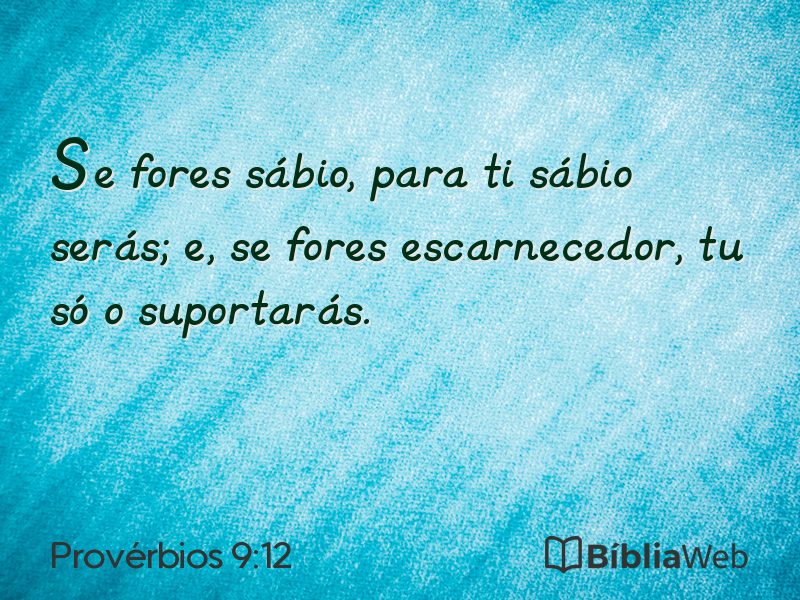Provérbios 9:12 em imagem para compartilhar