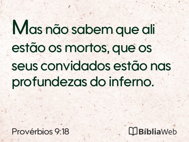 Provérbios 9:18 em imagem para compartilhar