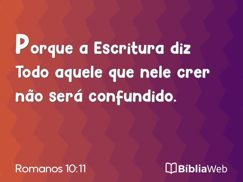 Romanos 10:11 em imagem para compartilhar