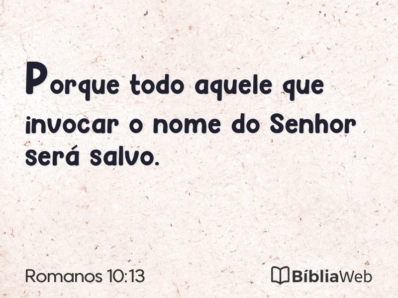 Romanos 10:13 em imagem para compartilhar