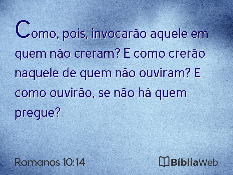 Romanos 10:14 em imagem para compartilhar