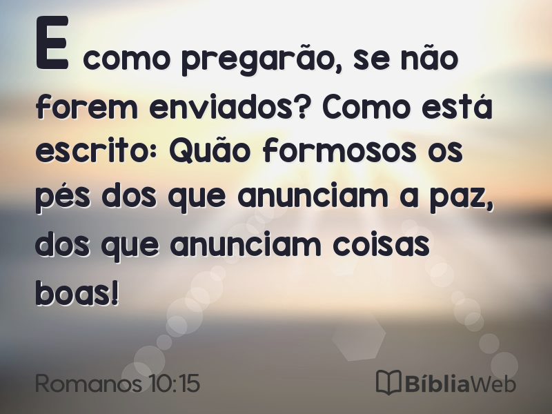 Romanos 10:15 em imagem para compartilhar