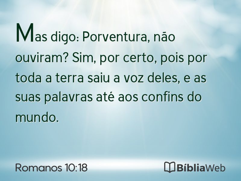 Romanos 10:18 em imagem para compartilhar