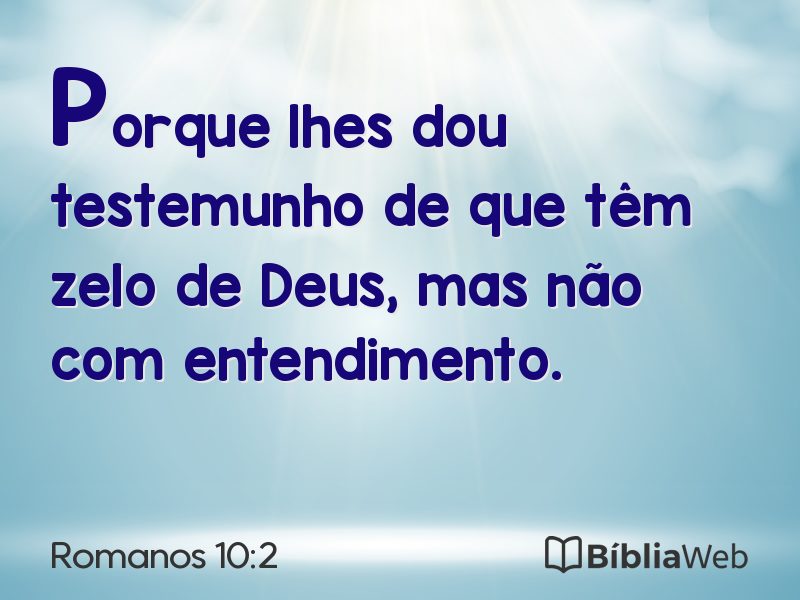 Romanos 10:2 em imagem para compartilhar