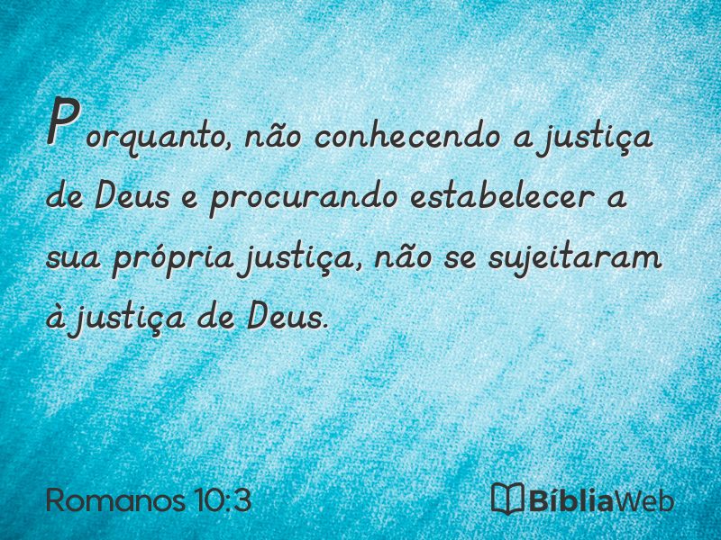 Romanos 10:3 em imagem para compartilhar