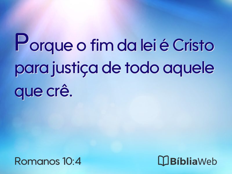 Romanos 10:4 em imagem para compartilhar