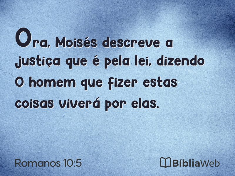 Romanos 10:5 em imagem para compartilhar